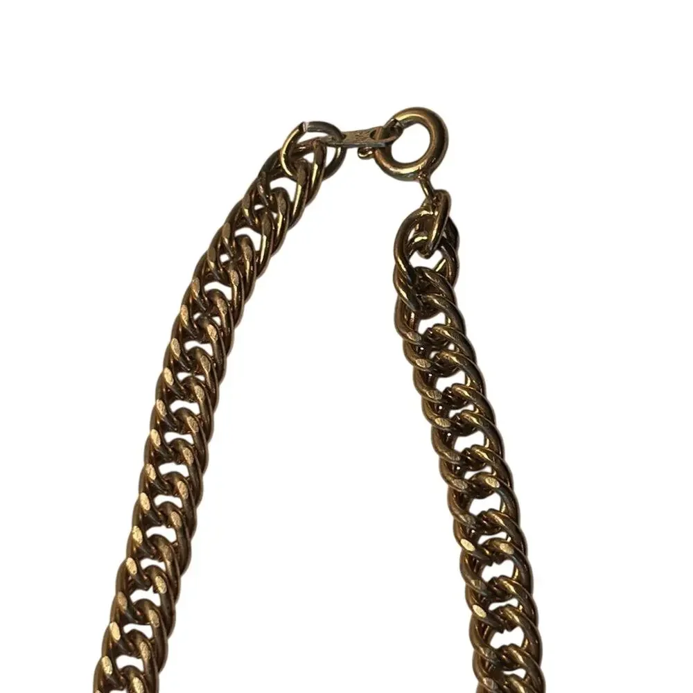 Vintage Gold Tone clasp Chain Single Strand Necklace 18”
